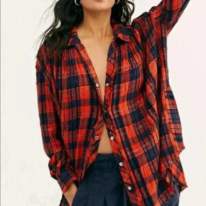 Free People Lela Plaid Tunic